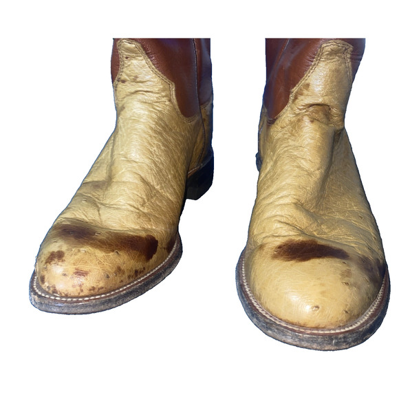 Justin Men 6 D Quill Ostrich Boots Leather #J 70570 Western Cowboy Rodeo - Picture 3 of 11